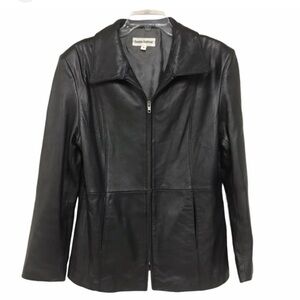 Women's Boston Harbor Butter Soft  Black Leather Jacket. Size Small. Never Worn.